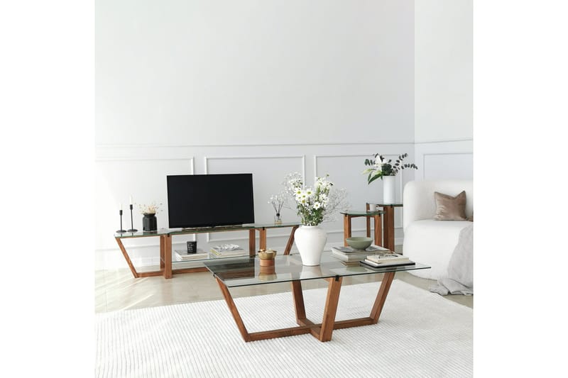 Liepene Sofabord 105x35x105 cm - Brun - Møbler - Borde - Sofabord