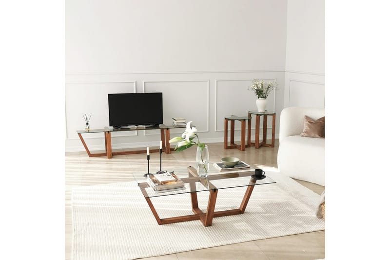 Liepene Sofabord 105x35x105 cm - Brun - Møbler - Borde - Sofabord