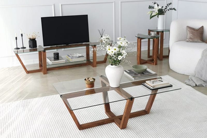 Liepene Sofabord 105x35x105 cm - Brun - Møbler - Borde - Sofabord