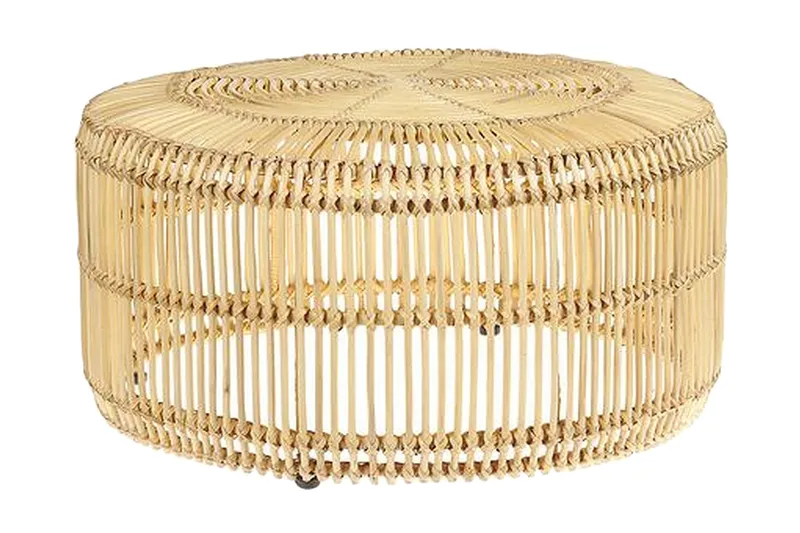 Limni Sofabord 84 cm, Rattan/Lyst Træ