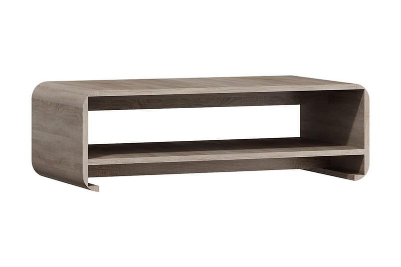 Linksa Sofabord 120 cm med Opbevaring Hylde - Beige/Grå - Møbler - Borde - Sofabord
