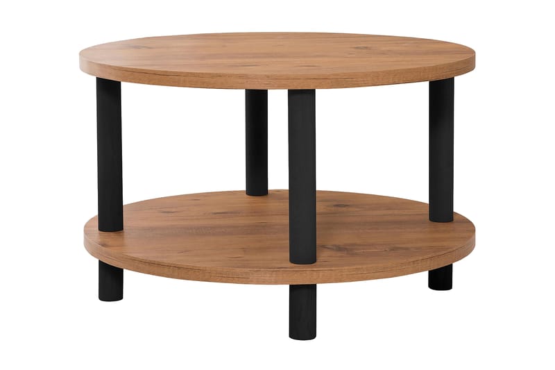 Lofita Sofabord 70x43,7x70 cm Rundt - Brun/Sort - Møbler - Borde - Sofabord