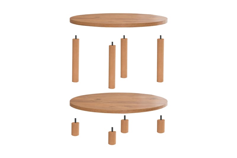 Lofita Sofabord 70x43,7x70 cm Rundt - Grøn - Møbler - Borde - Sofabord