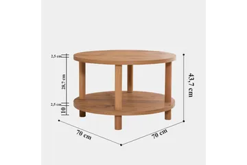Lofita Sofabord 70x43,7x70 cm Rundt - Grøn - Møbler - Borde - Sofabord