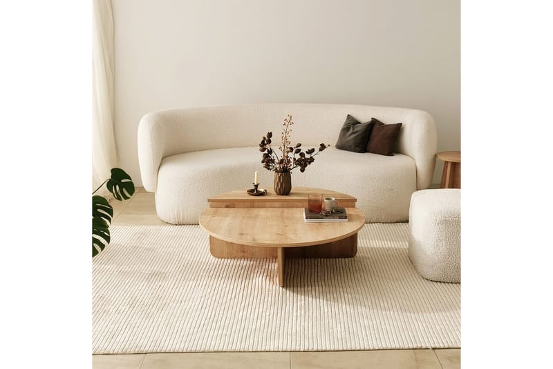 Louvrall Sofabord 90 cm - Oak - Møbler - Borde - Sofabord