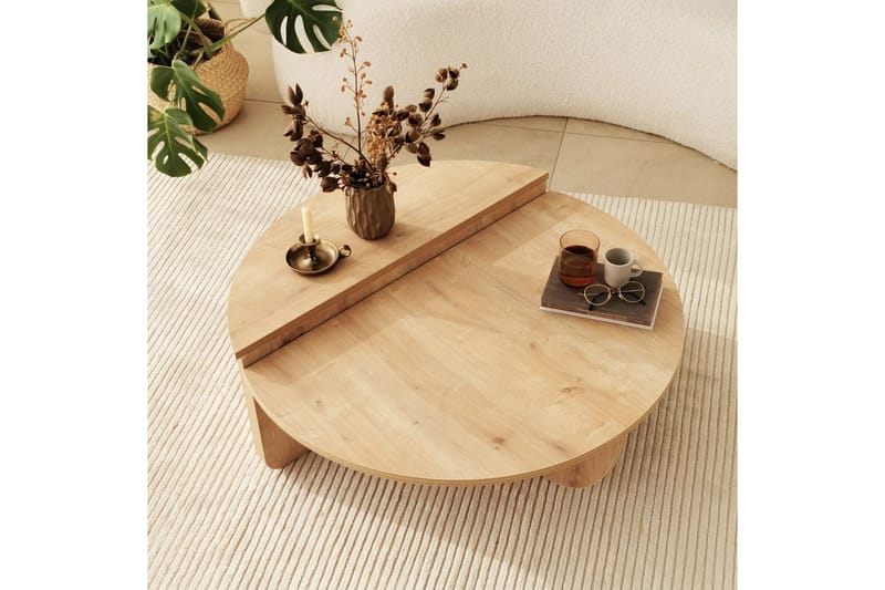 Louvrall Sofabord 90 cm - Oak - Møbler - Borde - Sofabord