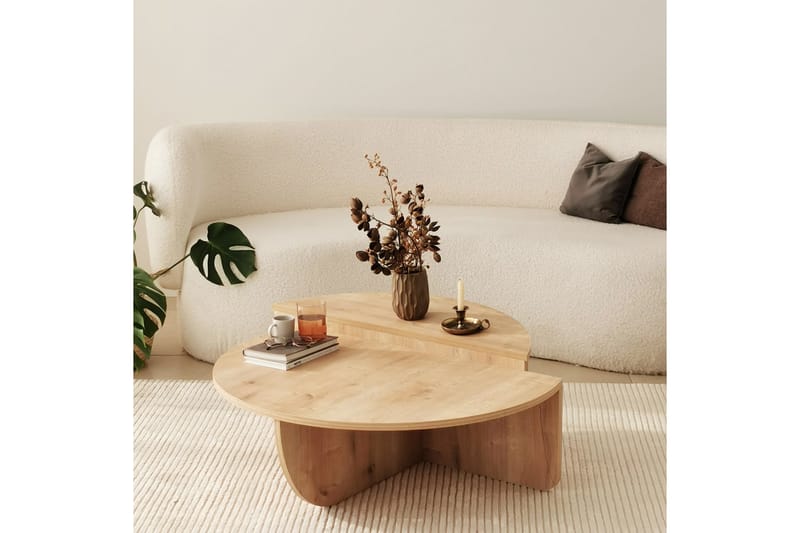 Louvrall Sofabord 90 cm - Oak - Møbler - Borde - Sofabord