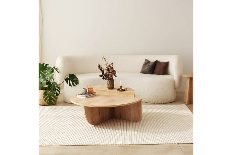 Louvrall Sofabord 90 cm - Oak - Møbler - Borde - Sofabord