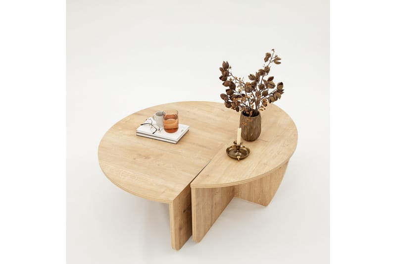 Louvrall Sofabord 90 cm - Oak - Møbler - Borde - Sofabord