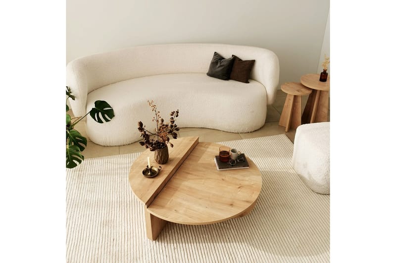 Louvrall Sofabord 90 cm - Oak - Møbler - Borde - Sofabord