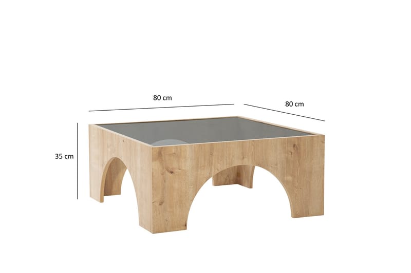 Lowan Sofabord 80 cm - Brun - Møbler - Borde - Sofabord