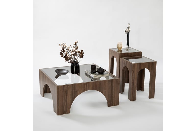 Lowan Sofabord 80 cm - Mørkebrun - Møbler - Borde - Sofabord