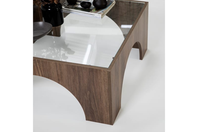 Lowan Sofabord 80 cm - Mørkebrun - Møbler - Borde - Sofabord