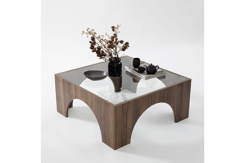 Lowan Sofabord 80 cm - Mørkebrun - Møbler - Borde - Sofabord