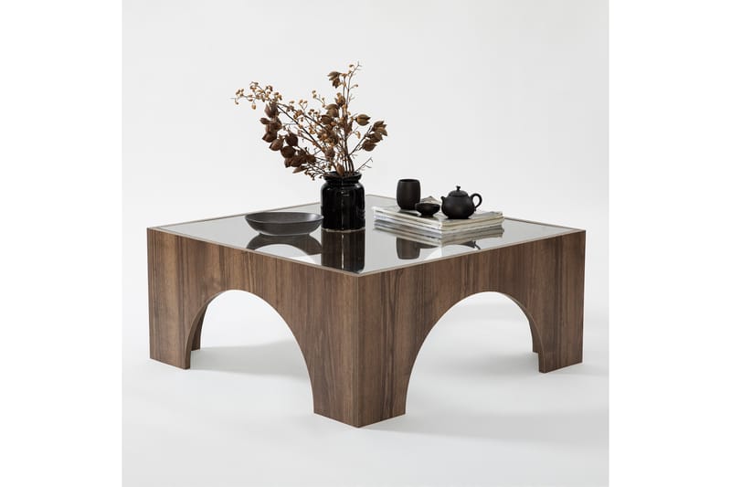 Lowan Sofabord 80 cm - Mørkebrun - Møbler - Borde - Sofabord