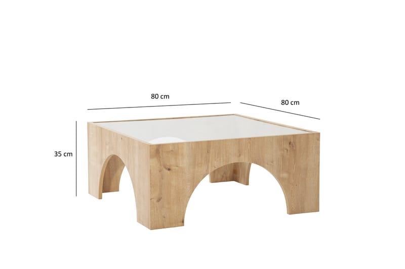 Lowan Sofabord 80 cm - Oak - Møbler - Borde - Sofabord