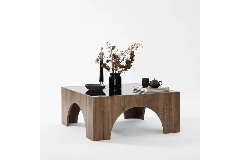 Lowan Sofabord 80 cm - Valnød finér - Møbler - Borde - Sofabord