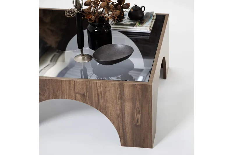 Lowan Sofabord 80 cm - Valnød finér - Møbler - Borde - Sofabord