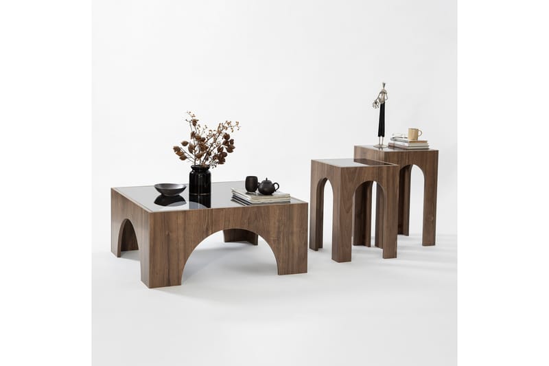Lowan Sofabord 80 cm - Valnød finér - Møbler - Borde - Sofabord
