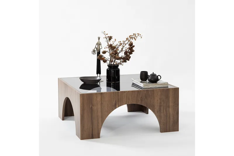 Lowan Sofabord 80 cm - Valnød finér - Møbler - Borde - Sofabord