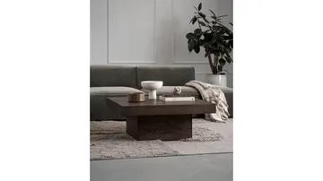 Sofabord Lunvik 100x100 cm - Brunlakeret - Møbler - Borde - Sofabord