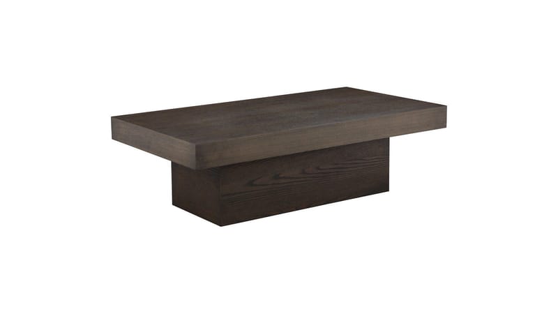 Sofabord Lunvik 130x70 cm, Brunlakeret og hvidpigmenteret finish