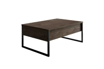 Luxe Sofabord 90x40 cm Brun/Sort