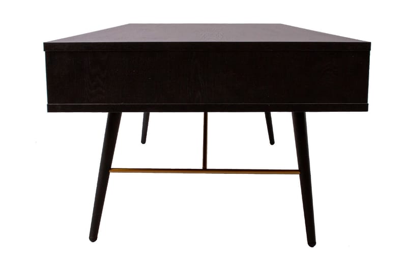 Luxem Sofabord 115 cm med Opbevaring Skuffe + Hylde - Sort/Kobber - Møbler - Borde - Sofabord