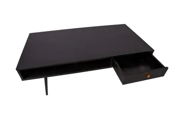 Luxem Sofabord 115 cm med Opbevaring Skuffe + Hylde - Sort/Kobber - Møbler - Borde - Sofabord