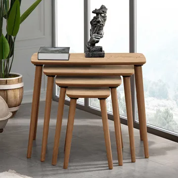 Lyvenn indskudsborde 70 cm - Eg - Møbler - Borde - Sofabord - Kistebord