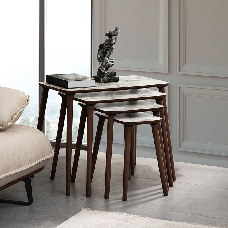 Lyvenn indskudsborde 70 cm - Hvid - Møbler - Borde - Sofabord - Kistebord