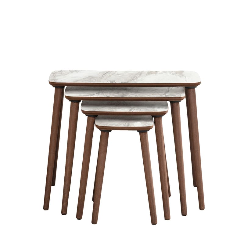 Lyvenn indskudsborde 70 cm - Hvid - Møbler - Borde - Sofabord - Kistebord