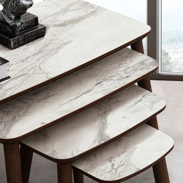 Lyvenn indskudsborde 70 cm - Hvid - Møbler - Borde - Sofabord - Kistebord
