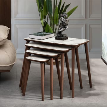 Lyvenn indskudsborde 70 cm - Hvid - Møbler - Borde - Sofabord - Kistebord