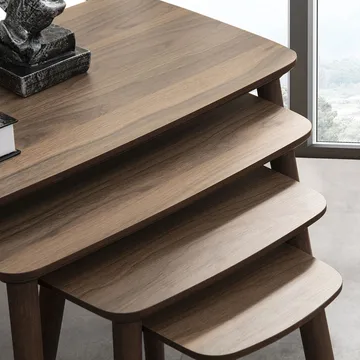 Lyvenn indskudsborde 70 cm - Valnød - Møbler - Borde - Sofabord - Kistebord