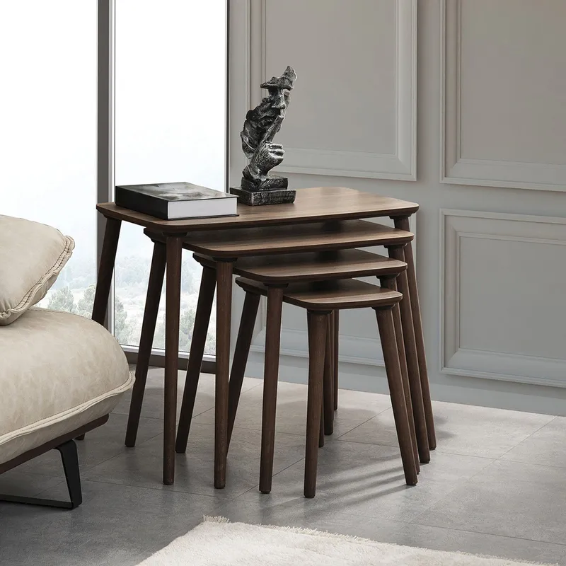 Lyvenn indskudsborde 70 cm - Valnød - Møbler - Borde - Sofabord - Kistebord