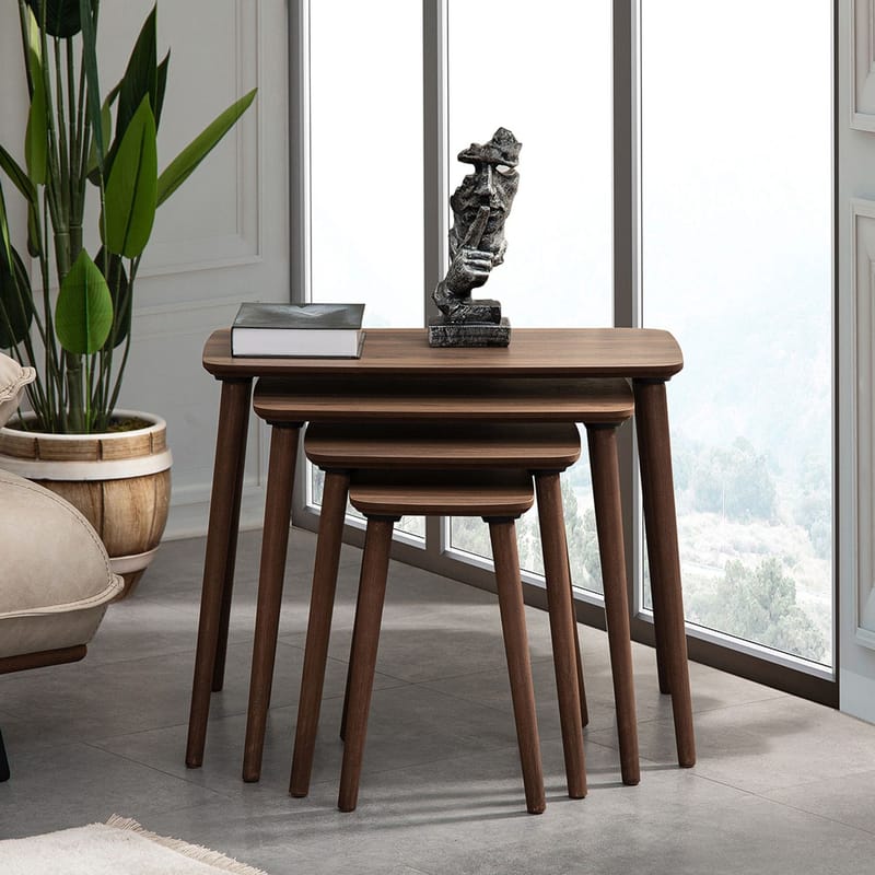 Lyvenn indskudsborde 70 cm - Valnød - Møbler - Borde - Sofabord - Kistebord