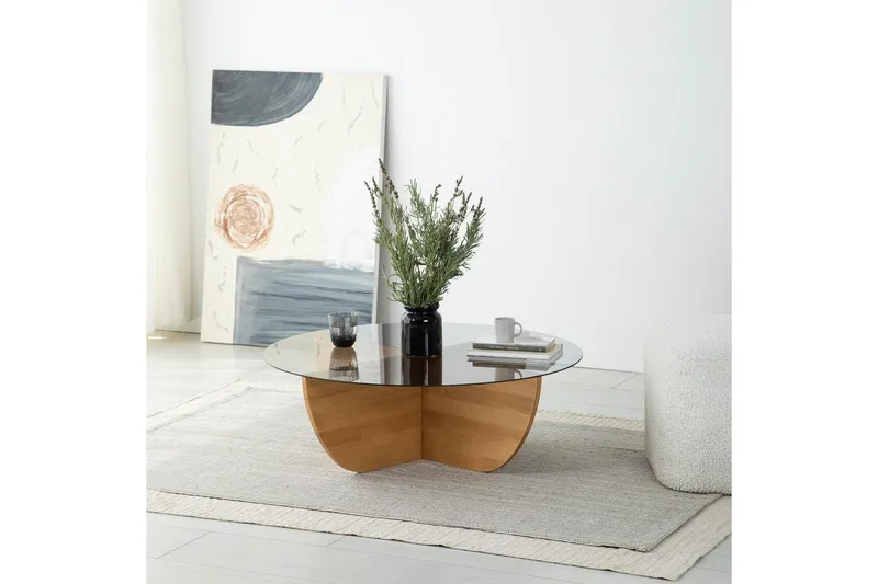 Sofabord Makhan Eg - Lysebrun - Møbler - Borde - Sofabord