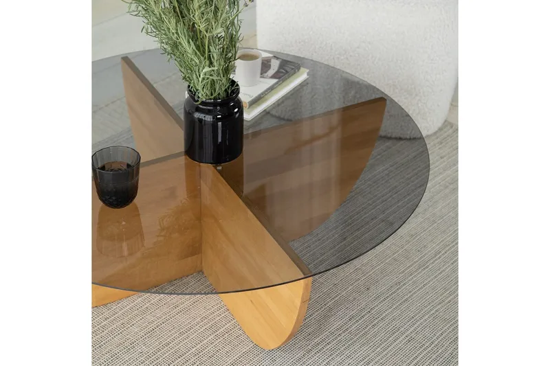 Sofabord Makhan Eg - Lysebrun - Møbler - Borde - Sofabord