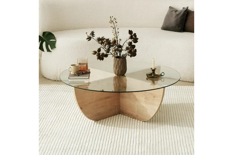 Makhan Sofabord 90 cm, Oak