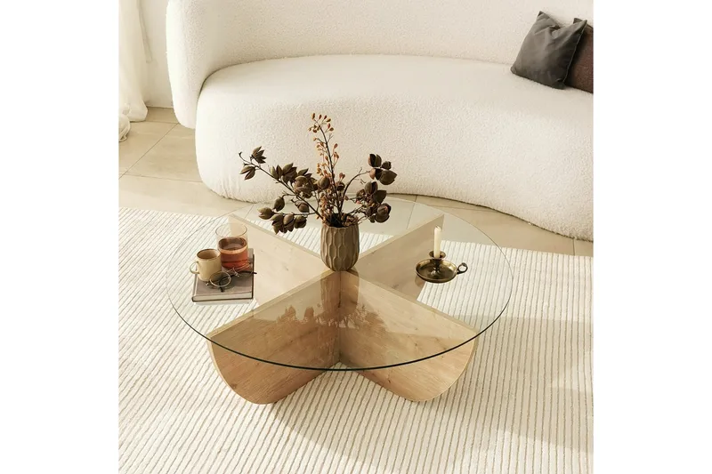 Makhan Sofabord 90 cm - Oak - Møbler - Borde - Sofabord