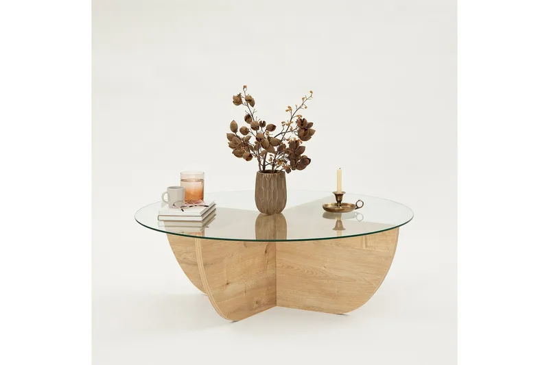 Makhan Sofabord 90 cm - Oak - Møbler - Borde - Sofabord