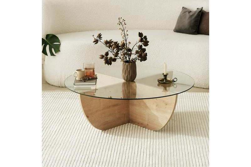 Makhan Sofabord 90 cm - Oak - Møbler - Borde - Sofabord