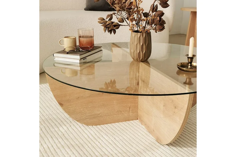 Makhan Sofabord 90 cm - Oak - Møbler - Borde - Sofabord