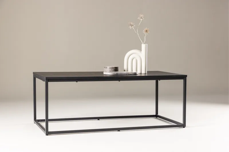 Mallan Rektangulært Sofabord 120x60 cm i Malet Træ - Sort - Møbler - Borde - Sofabord