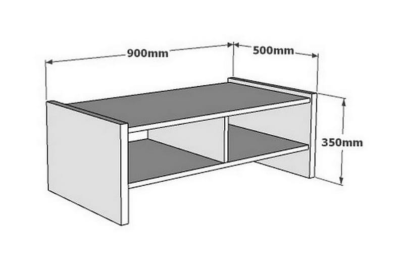 Malling Sofabord 90x35x90 cm - Brun - Sofabord