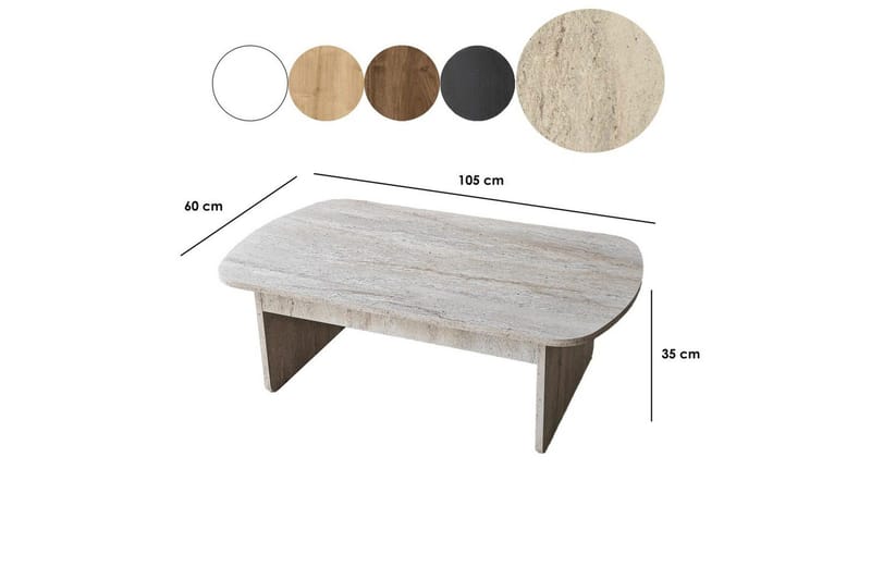 Sofabord Malo Travertin - Travertin - Møbler - Borde - Sofabord