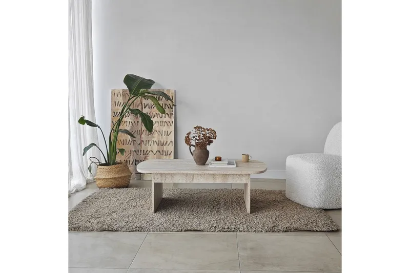 Sofabord Malo Travertin - Travertin - Møbler - Borde - Sofabord