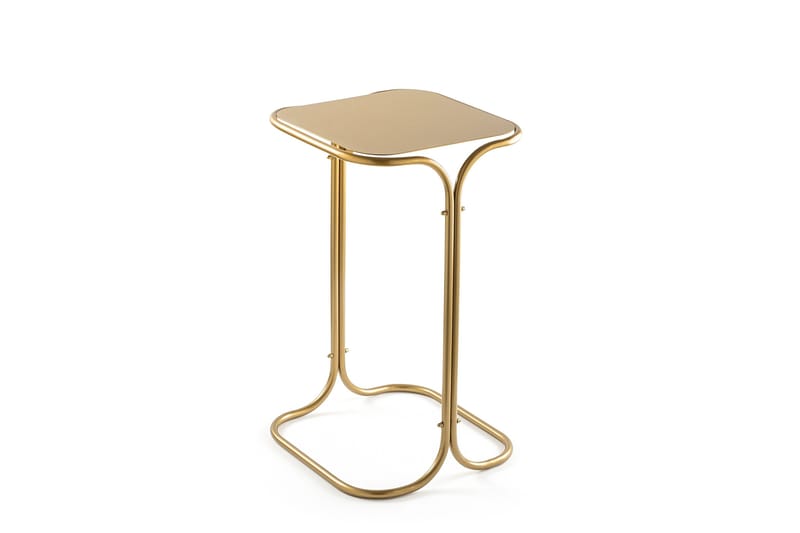 Mamta Kvadratisk Sofabord 30 cm i Metal - Messingguld - Møbler - Borde - Sofabord