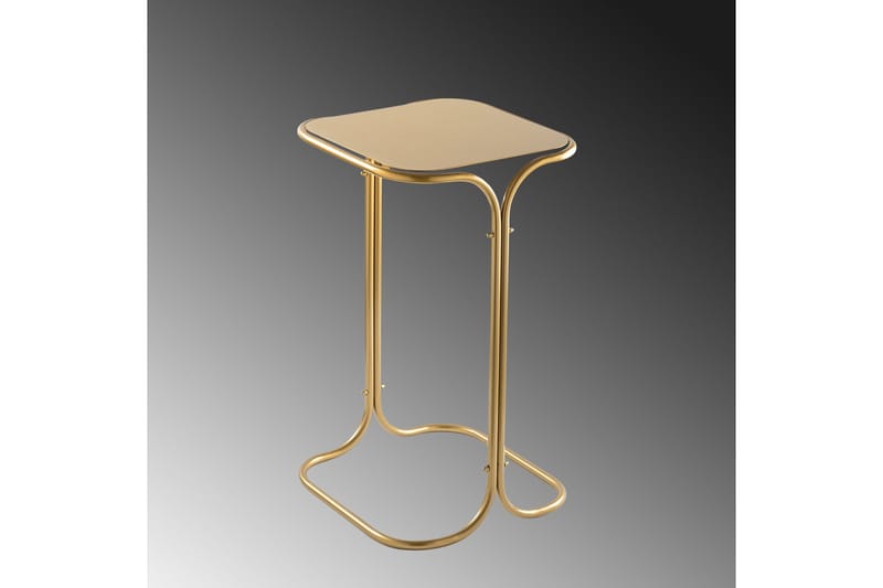 Mamta Kvadratisk Sofabord 30 cm i Metal - Messingguld - Møbler - Borde - Sofabord